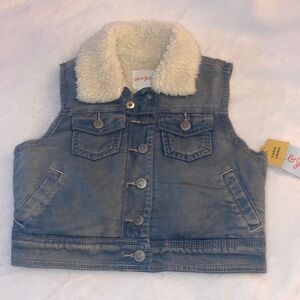 Girls Jean vest lined with fleece